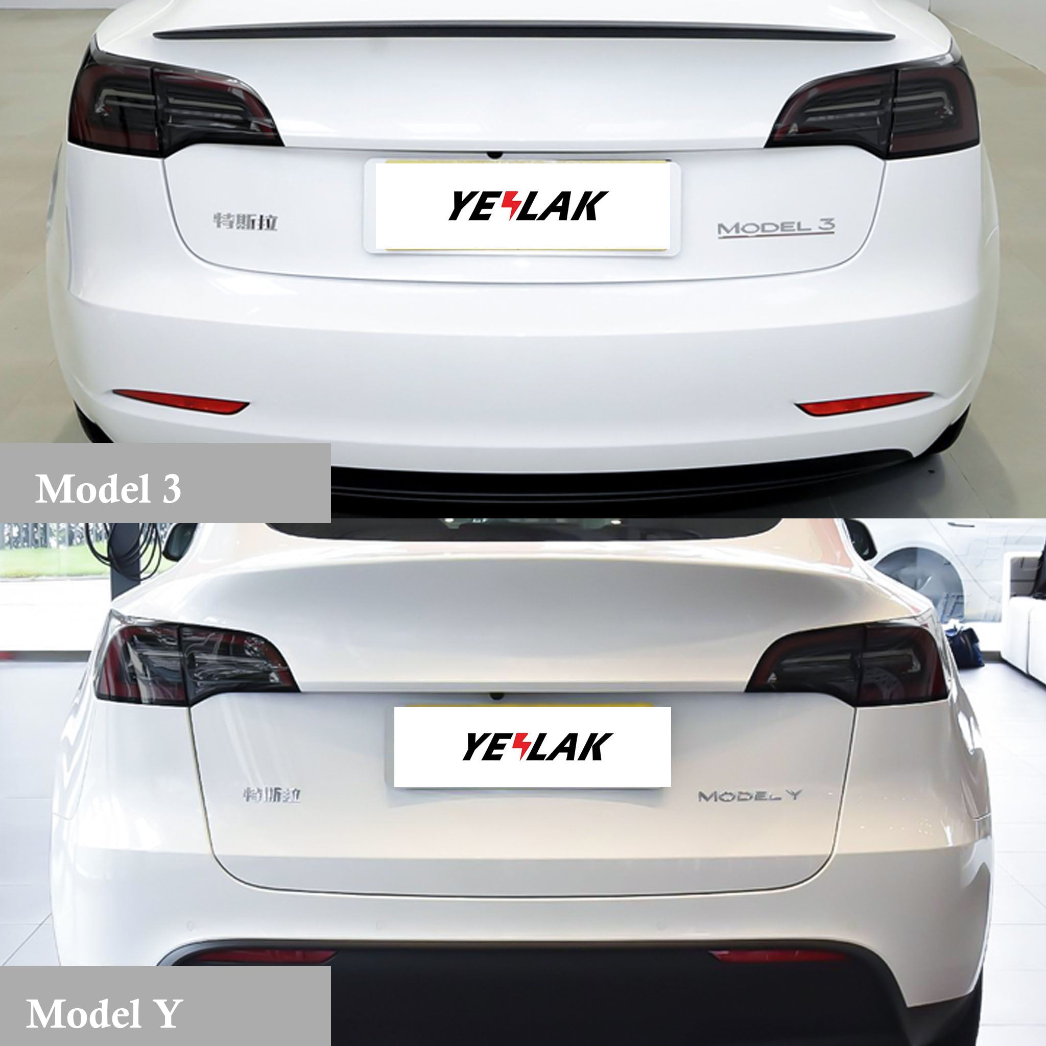 Tesla Rücklicht Tönungsabdeckungen für Tesla Model 3/Y/S/X – Yeslak