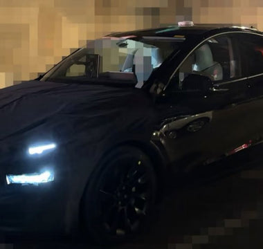 Camouflaged Tesla Model Y Juniper Spotted in China: Split Headlights For The First Time