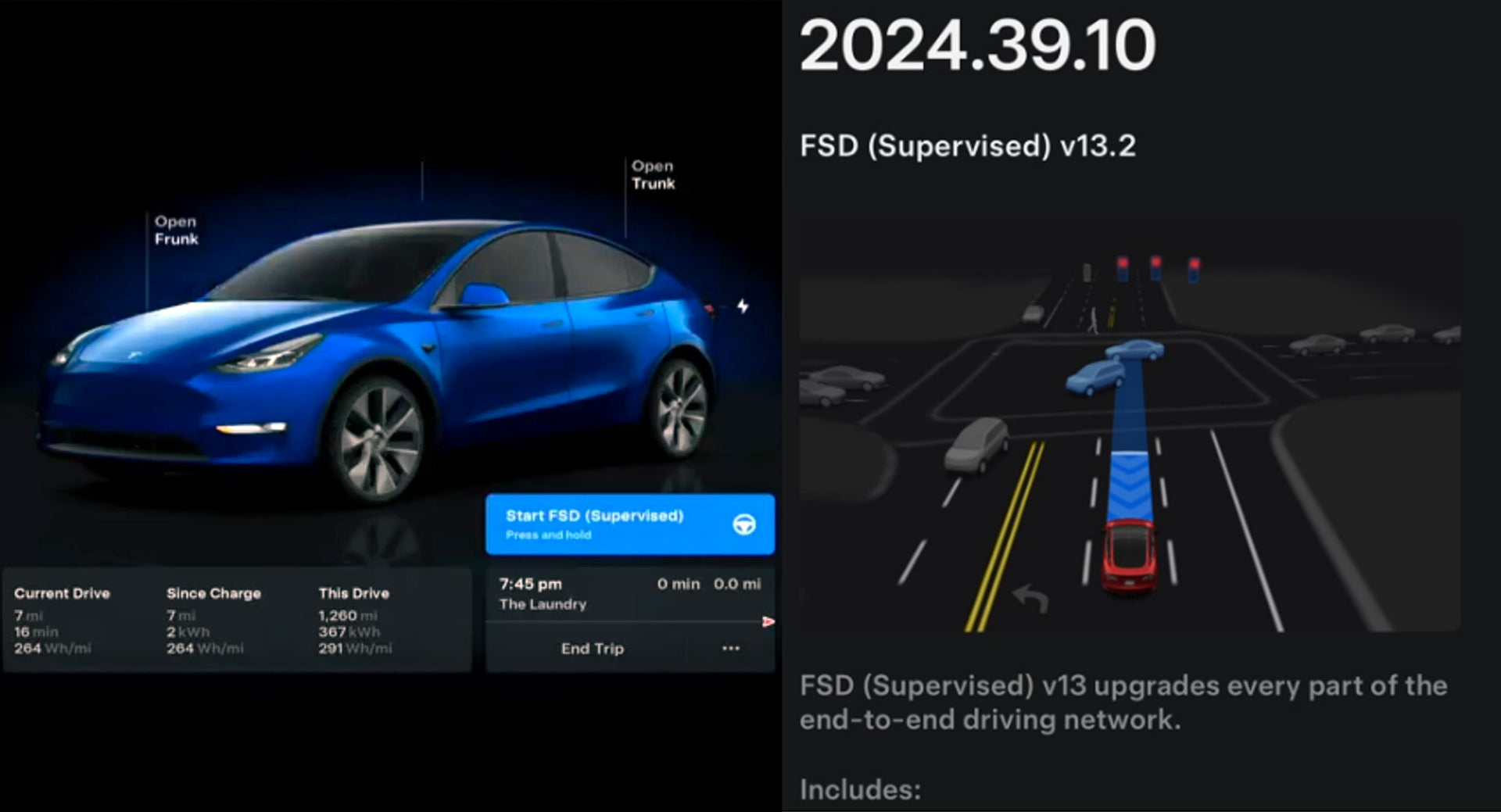 Tesla Releases FSD v13.2: Adds Reverse, Launch FSD from Park, Destination Autopark, and More!