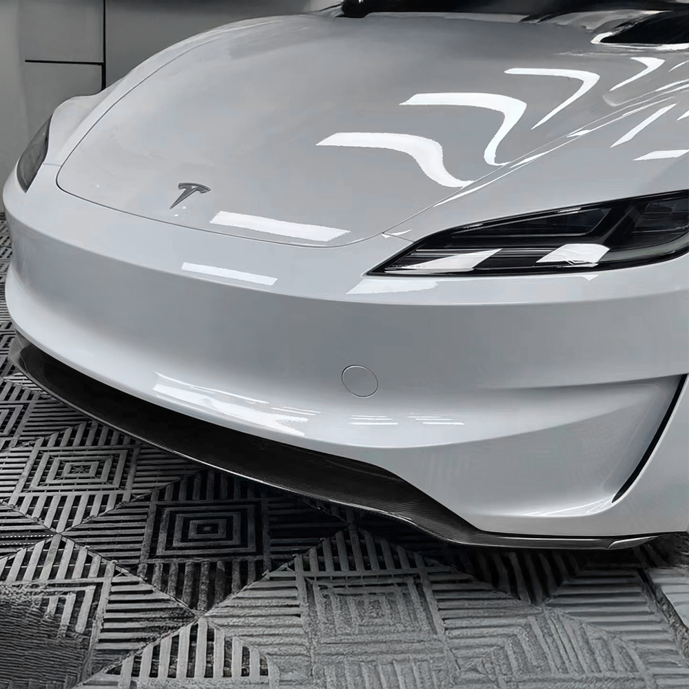 2024+ Tesla Model 3 Highland Performance Carbon Fiber Front Lip | OEM-Style Replacement | Matte/Glossy Finish | Lightweight Performance Upgrade