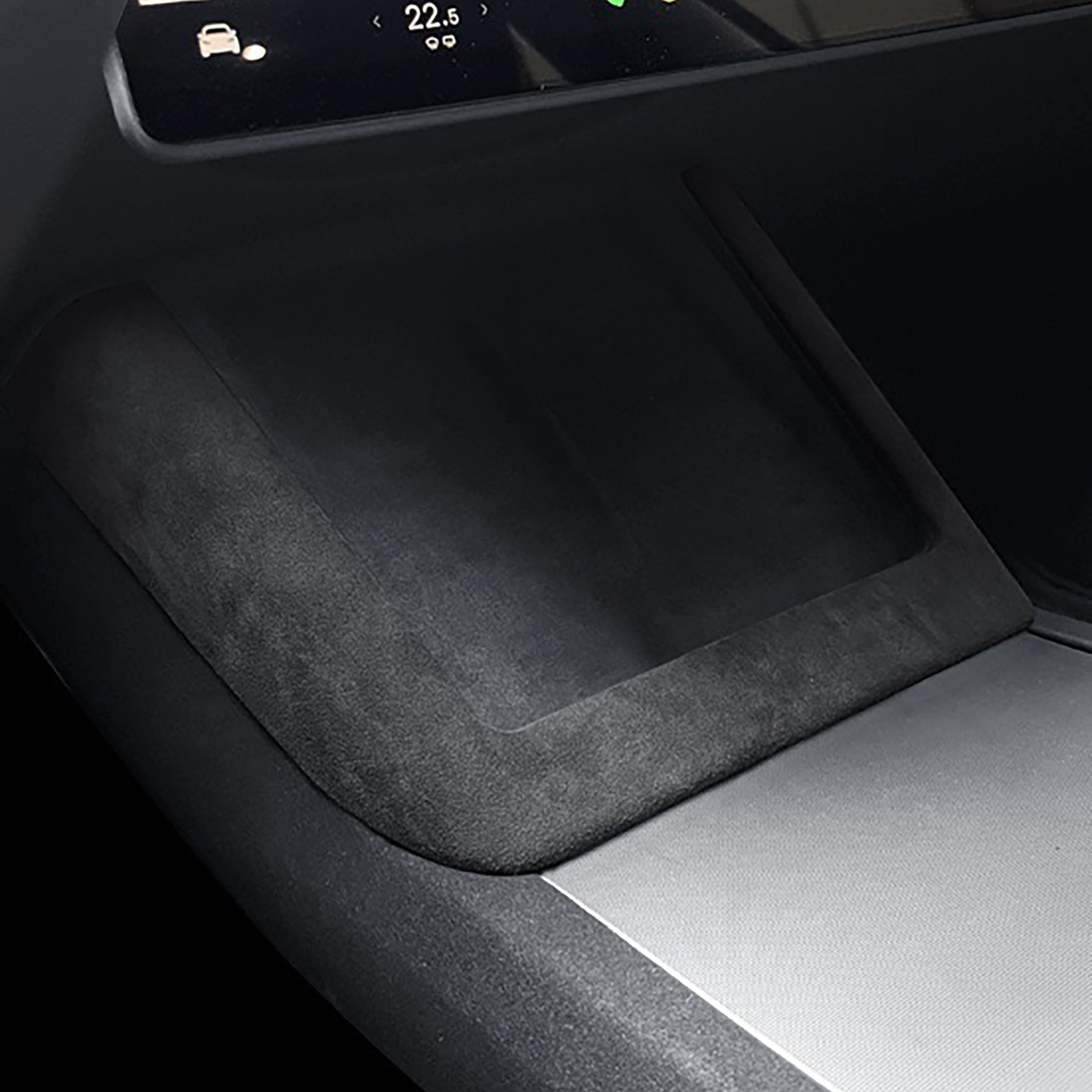 Tesla Alcantara Charging Pad Frame Cover for 2024+ Model 3 Highland & 2025+ Model Y Juniper