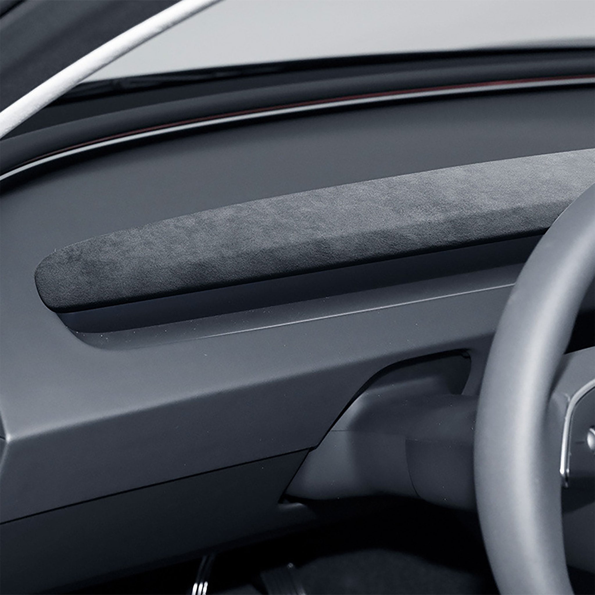 Alcantara Dashboard Overlay Cover for 2024 Tesla Model 3 Highland