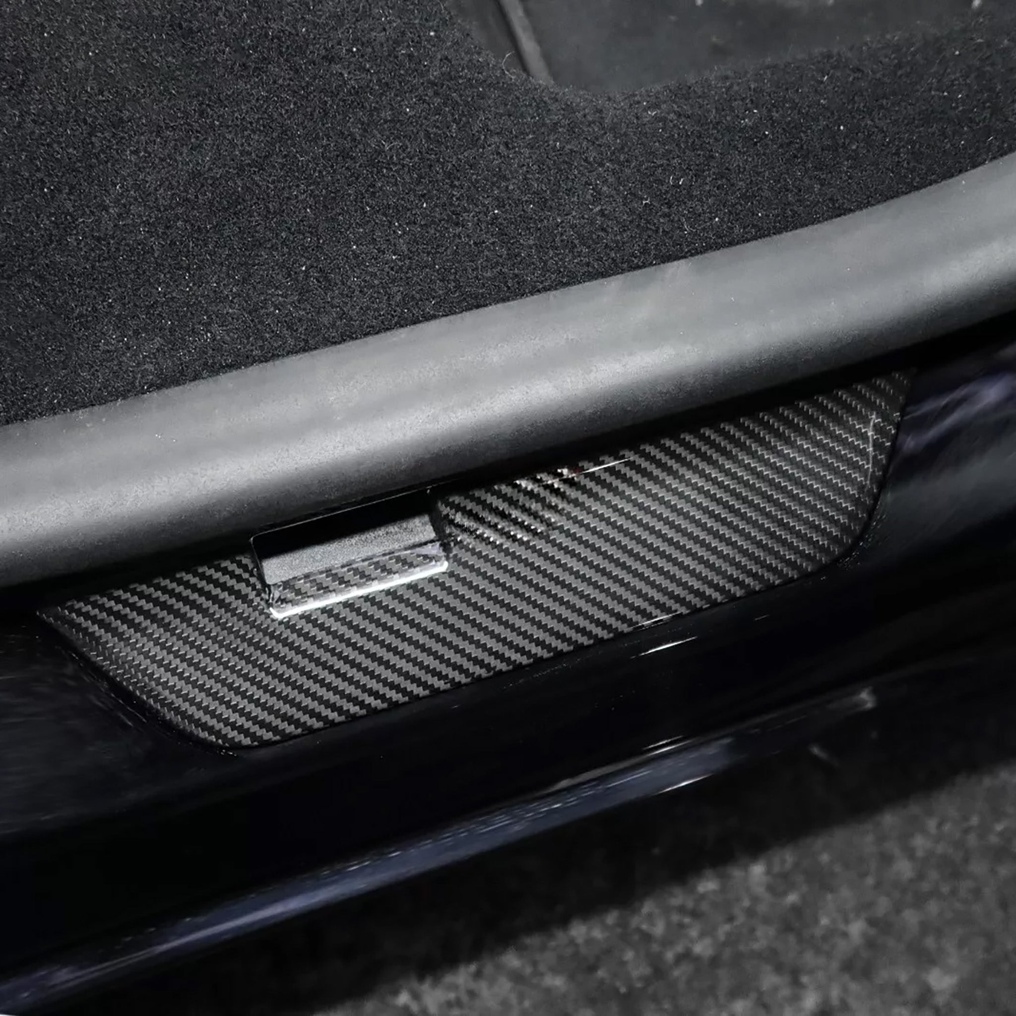 Real Carbon Fiber Door Sill Covers for Tesla Model 3 & 2024 Model 3 & Model Y