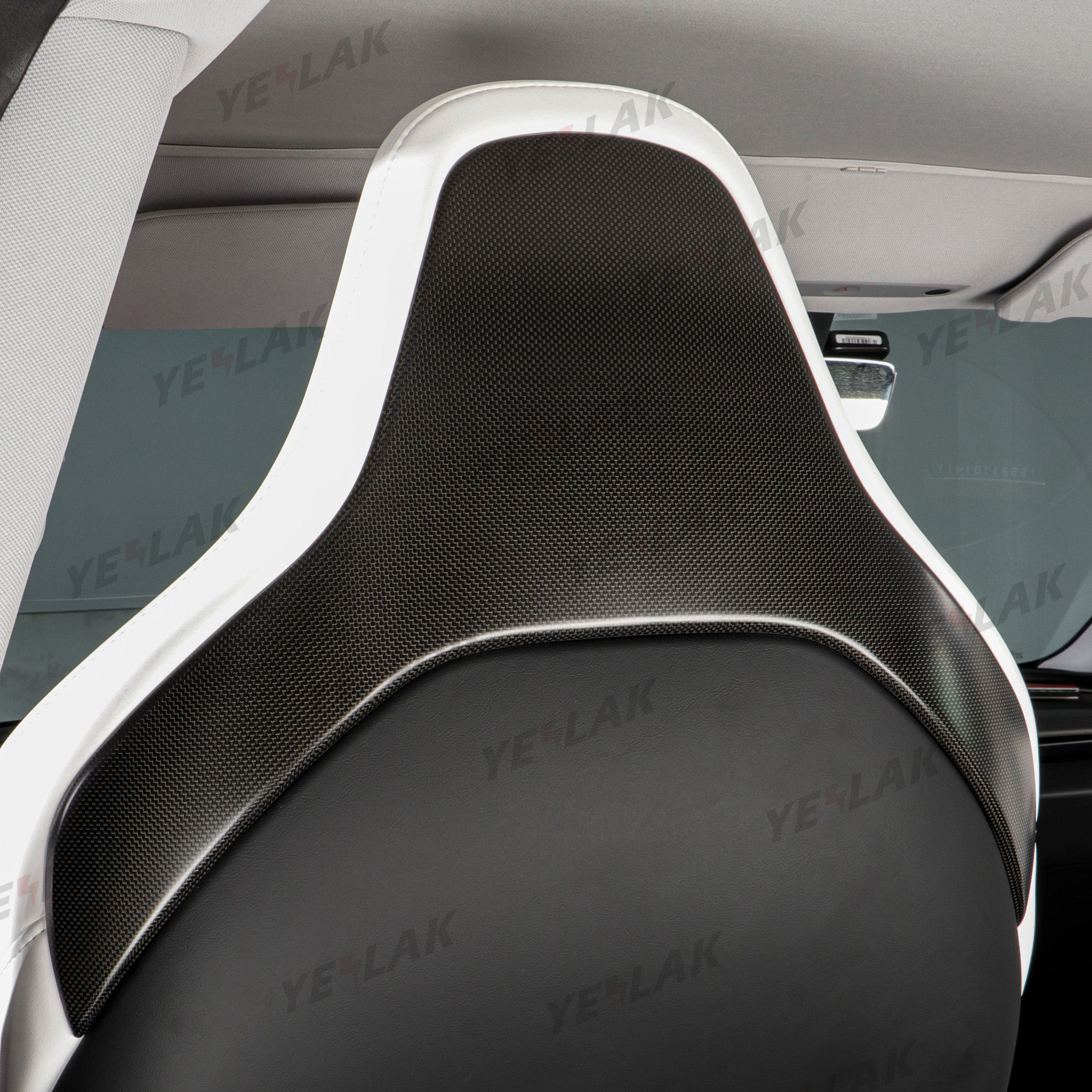 Real Carbon Fiber Seat Back Covers for 2024 Model 3 Performance