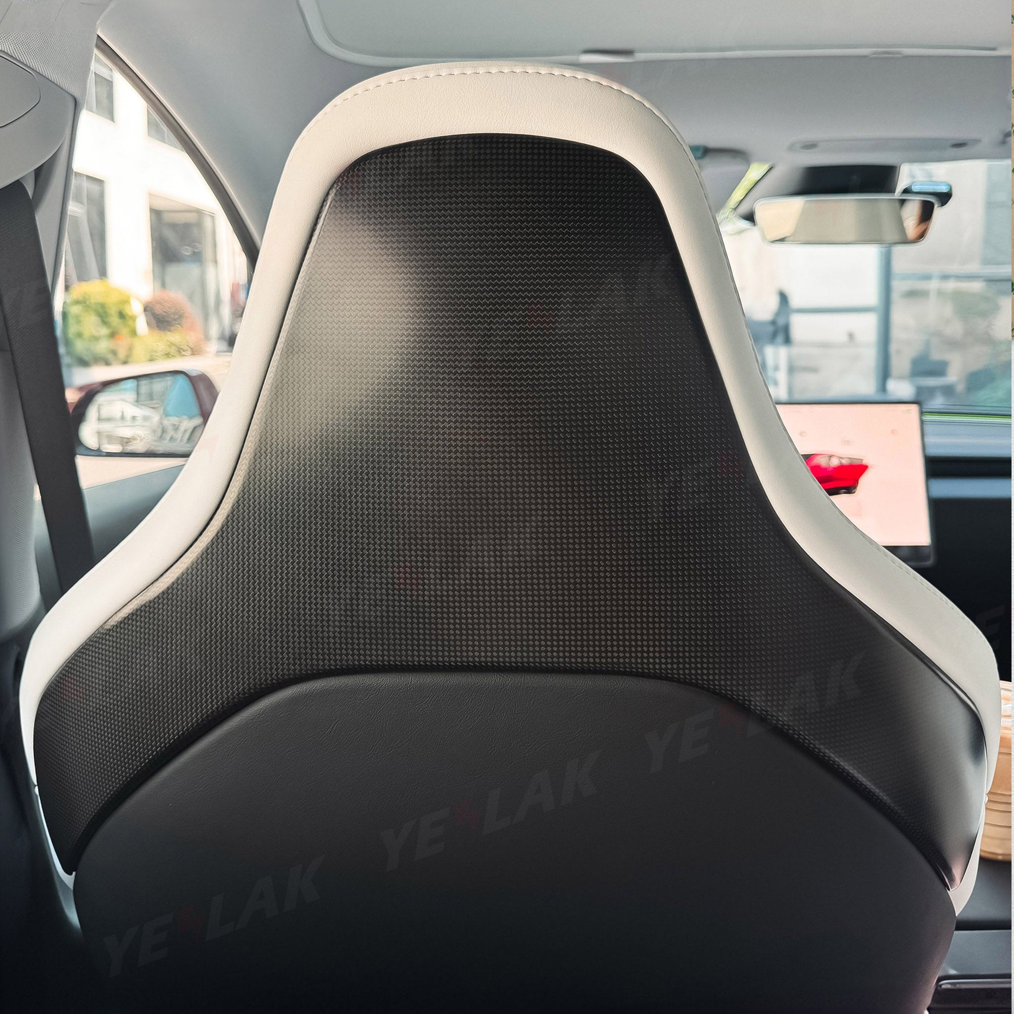 Real Carbon Fiber Seat Back Covers for 2024 Model 3 Performance