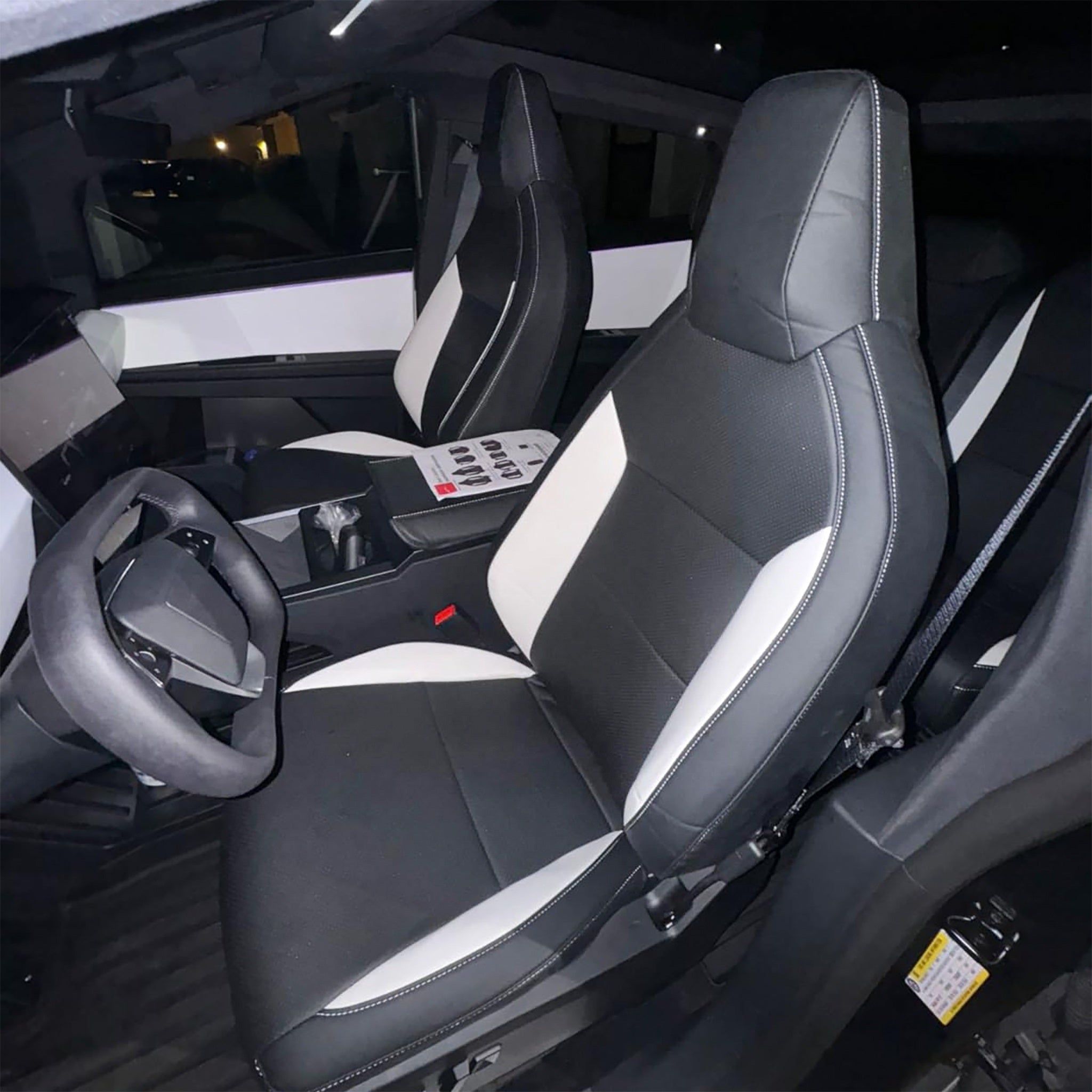 Tesla Cybertruck Custom Leather Full Wrapping Seat Covers