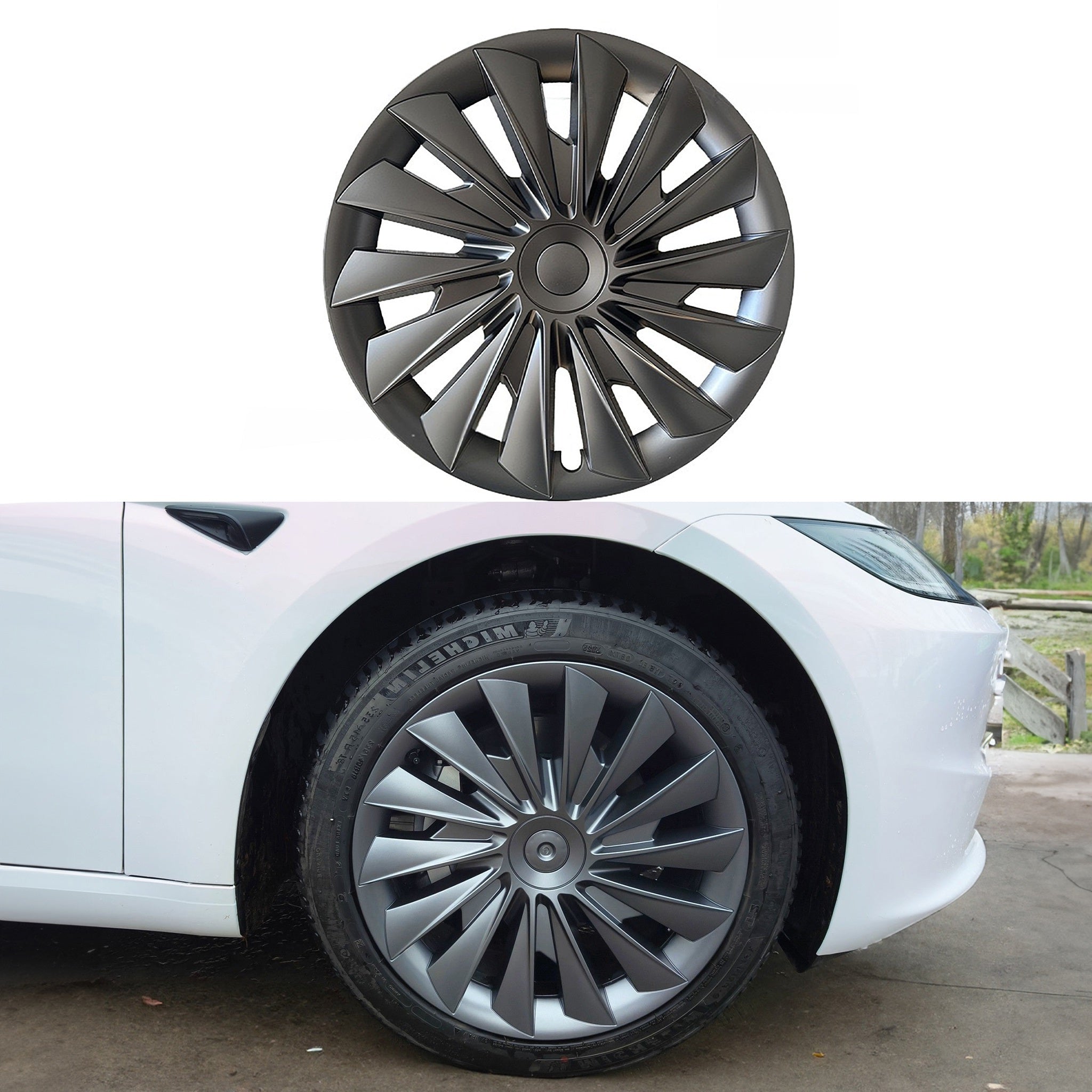 Cyclone Hubcaps For Tesla New Model 3 Highland 18‘’ Wheels