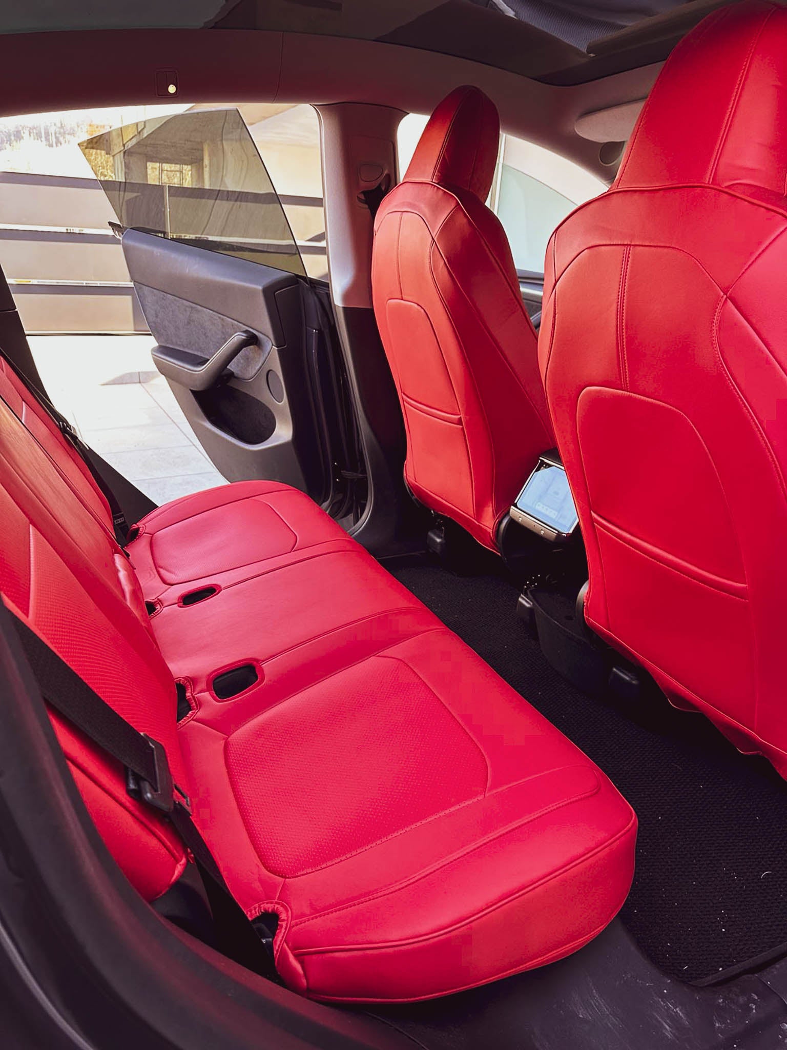 Custom Fit Auto Wildleder Sitz bezug für Tesla Modell y 3 Autozubehör  speziell für Tesla voll