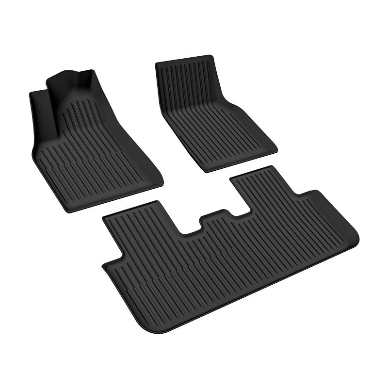 Bundle: Model Y Juniper 2025+ Floor Mats & Liners Full Set 9 PCS(floor mat with carpets)