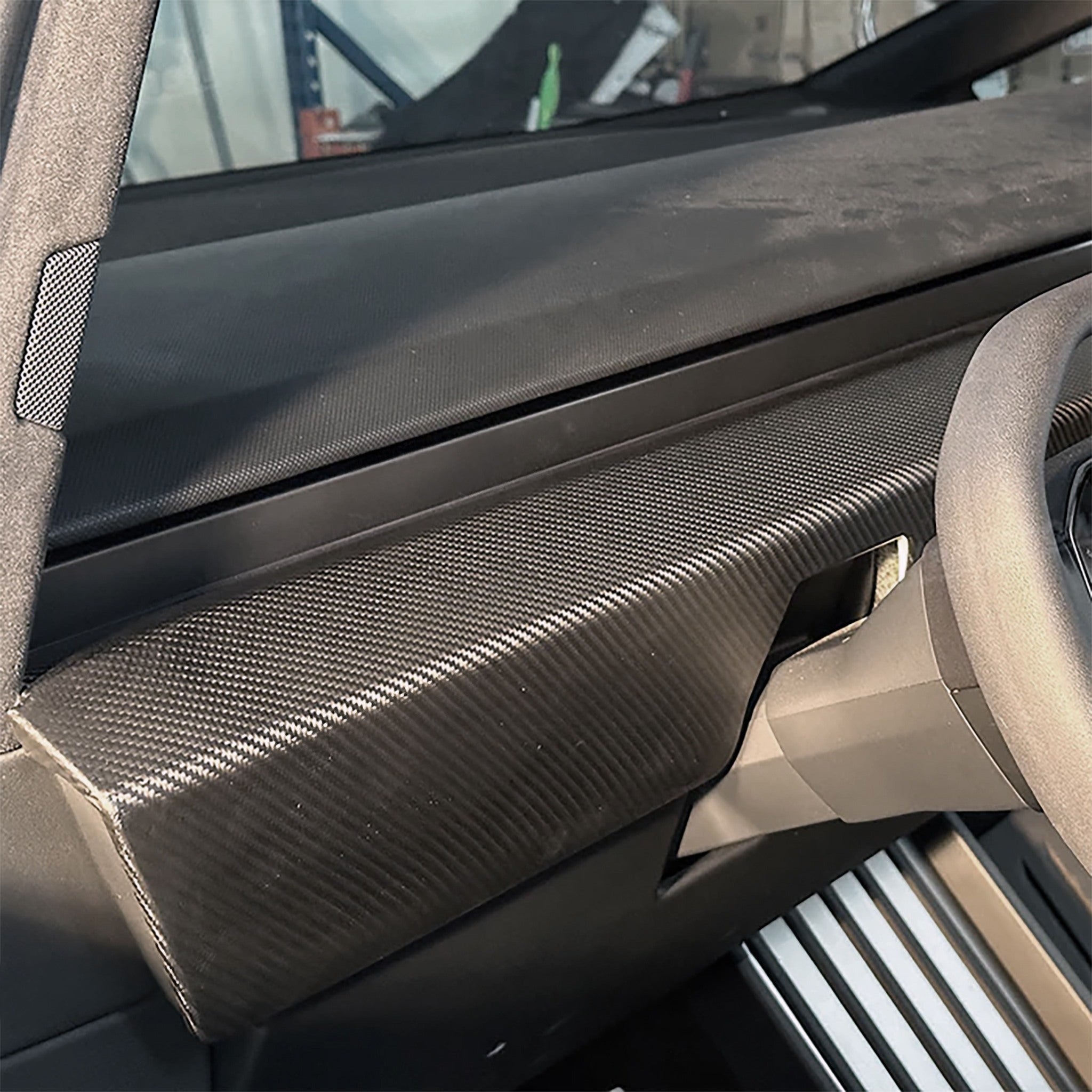 Real Carbon Fiber Dashboard Cover Overlay For Tesla Cybertruck