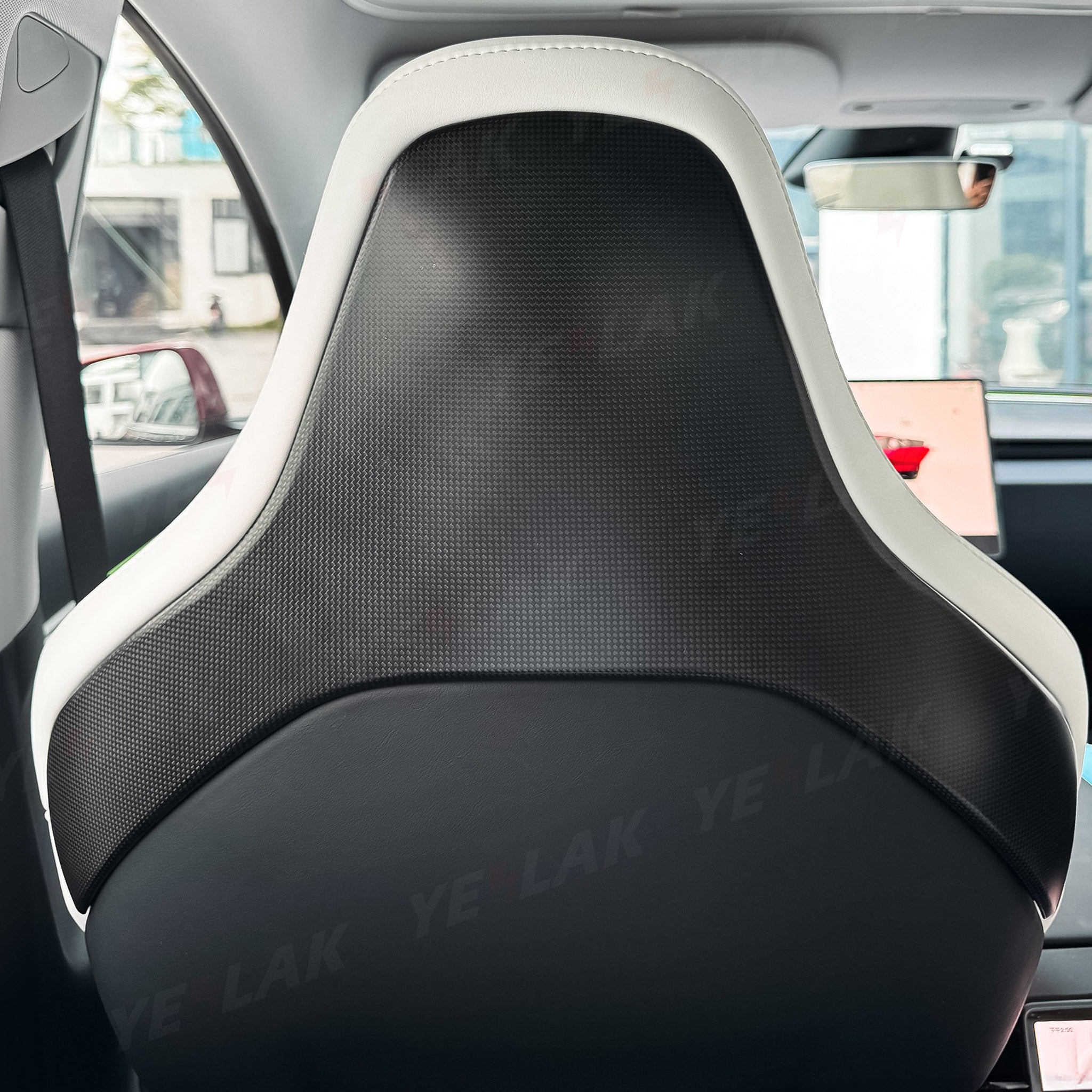 Real Carbon Fiber Seat Back Covers for 2024 Model 3 Performance