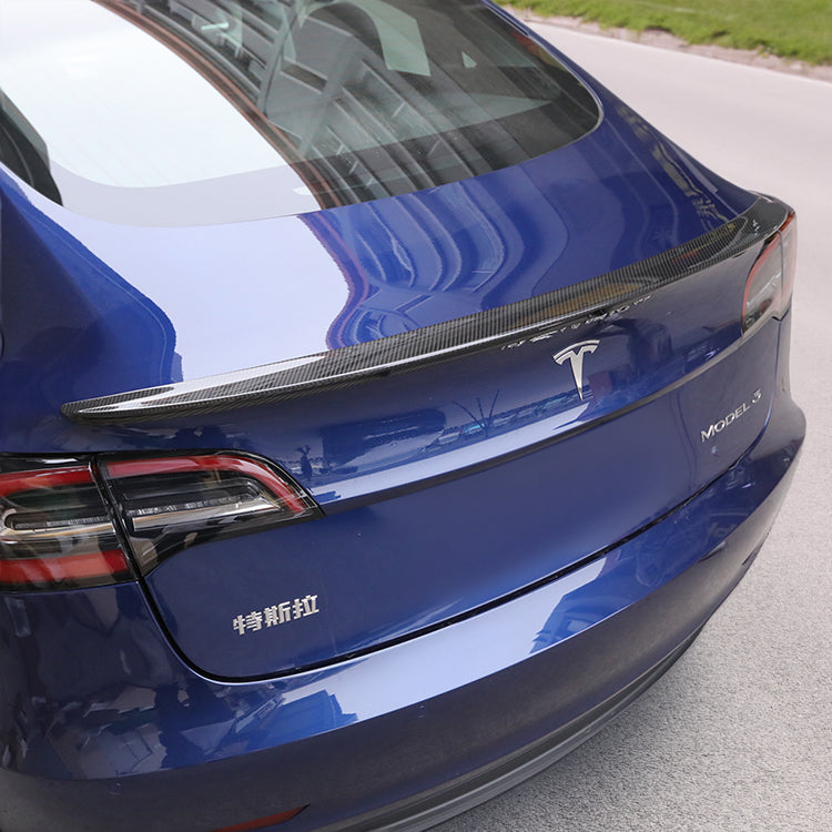 Becquet en Fiber de carbone pour Tesla modèle 3, aileron arrière, lèvre de  coffre, accessoires, queue GT, 2018 – 2021 - AliExpress