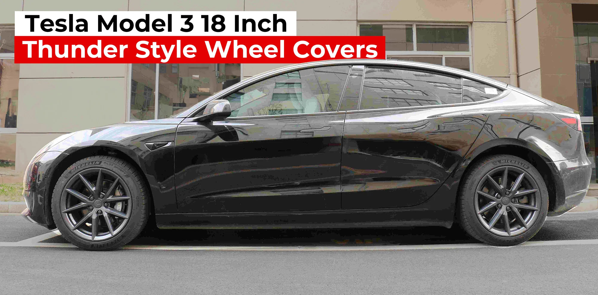 Tesla Model 3 18 Inch Thunder Style Wheel Covers