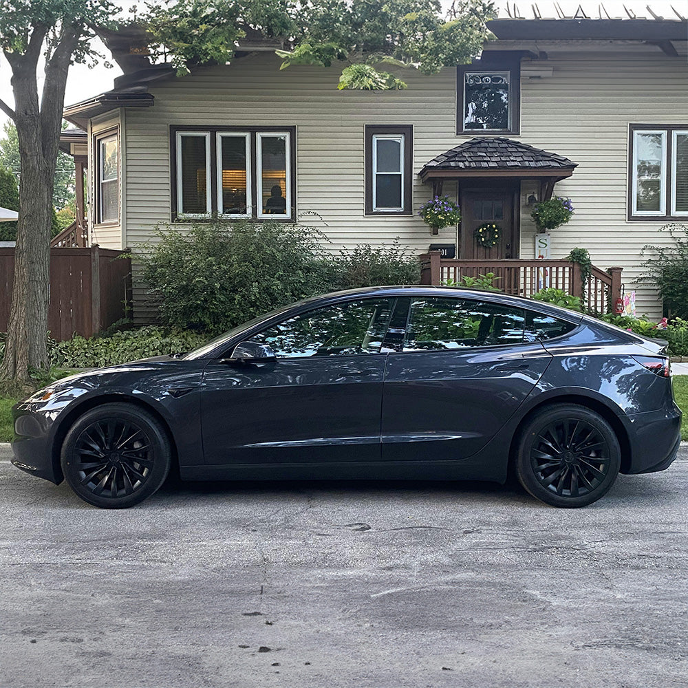 Tesla Model 3 Highland Wheel Covers 18 Inch Hub Caps Real Shot