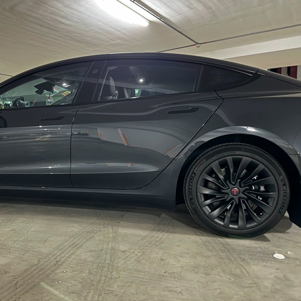 Tesla Model 3 Highland Wheel Covers 18 Inch Hub Caps Real Shot