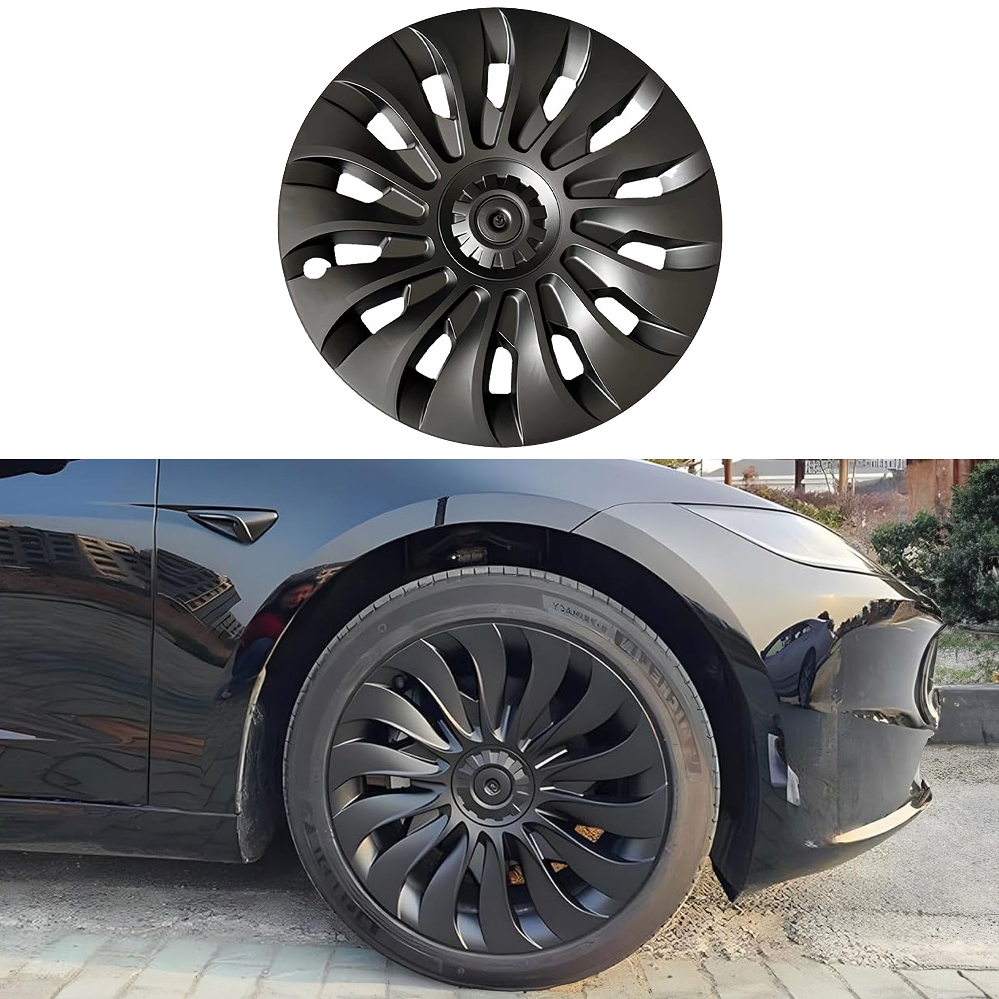 UberTurbine 18'' Wheel Covers for 2024 Model 3 – Directional & Protect in Style