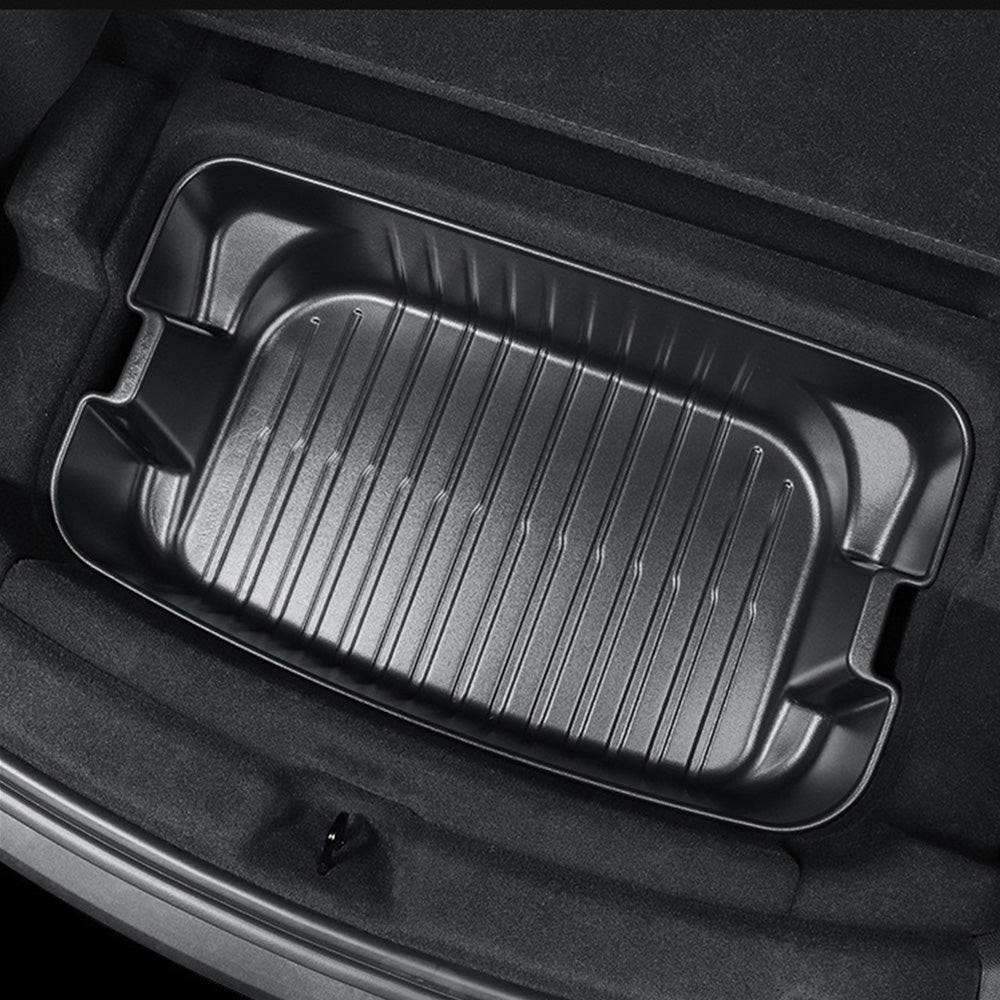 2025+ Tesla Model Y Juniper Custom Trunk Organizer - Premium ABS Storage Box for Rear Sub-Trunk Well