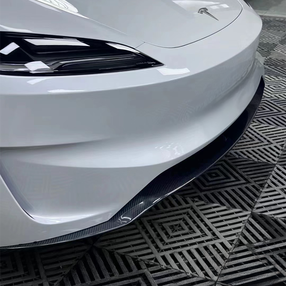 2024+ Tesla Model 3 Highland Performance Carbon Fiber Front Lip | OEM-Style Replacement | Matte/Glossy Finish | Lightweight Performance Upgrade