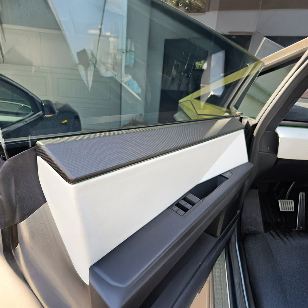 Tesla Cybertruck Carbon Fiber Door Panel Covers – Premium Front & Rear Upper Overlays for a Sleek, Luxurious Interior Upgrade