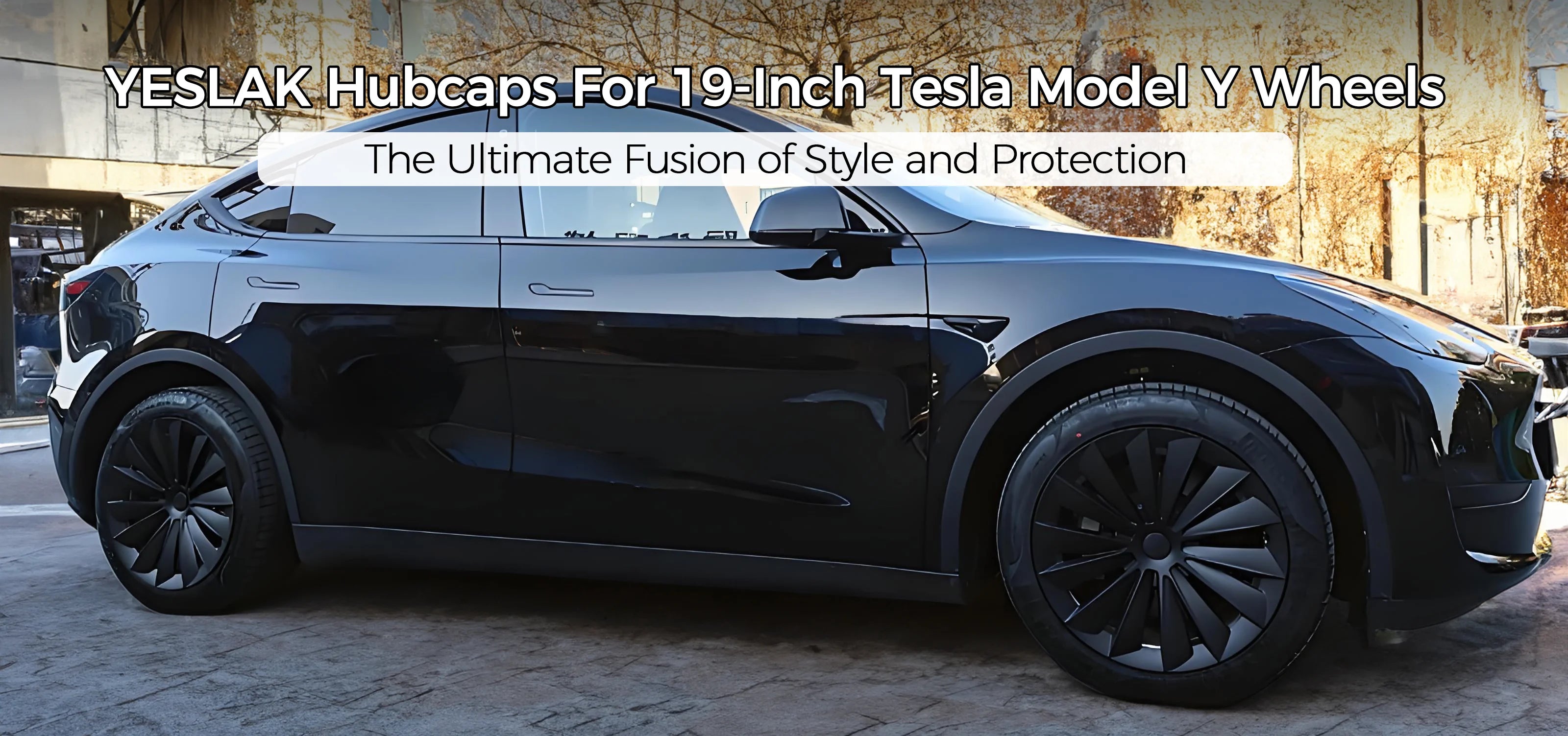 Yeslak Hubcaps For 19 Inch Tesla Model Y Gemini Wheels