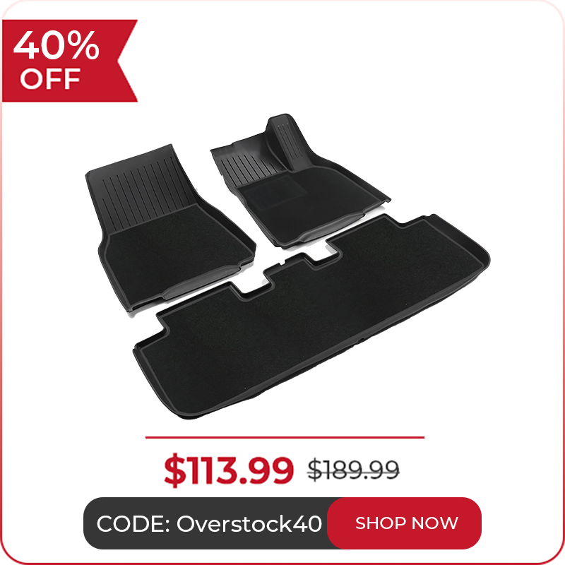 Yeslak All Weather Floor Mats for Tesla Model Y (Overstock)