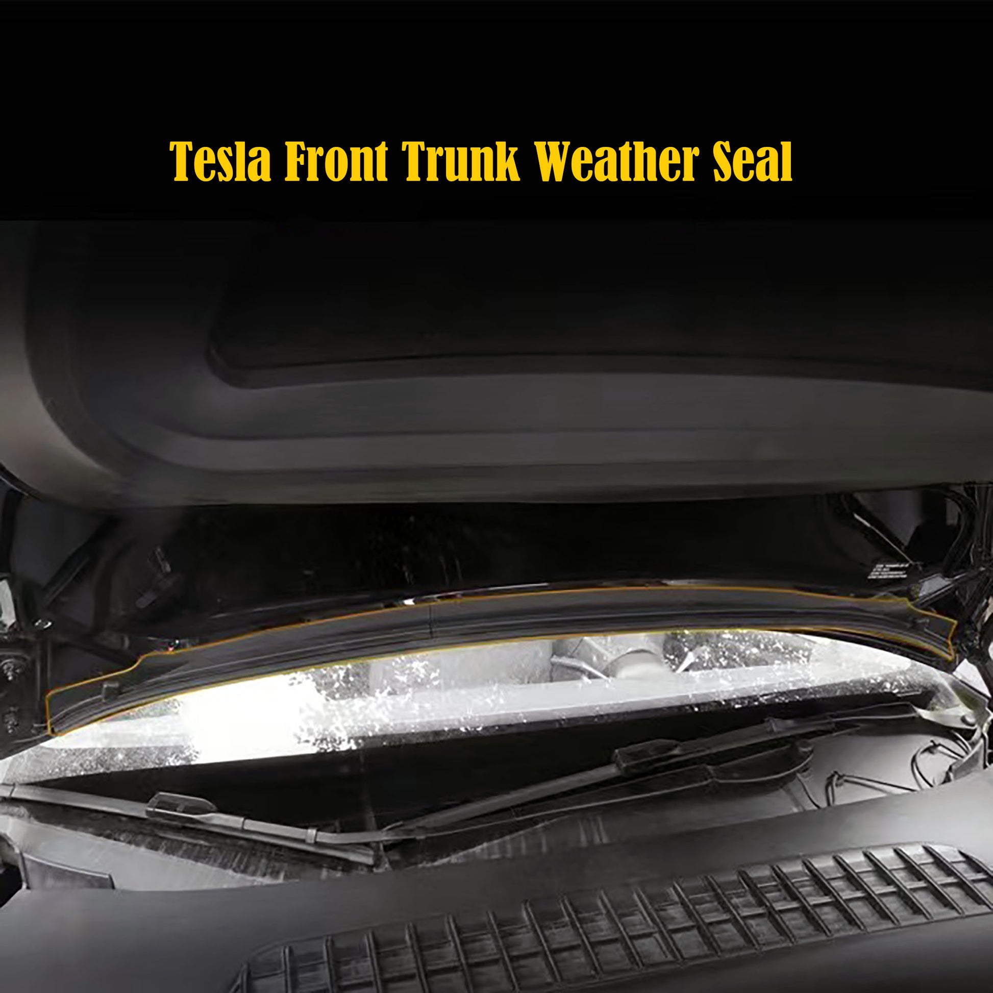 Frunk Weather Seal for Tesla Model 3 and Y. Deflects Rain, Dust