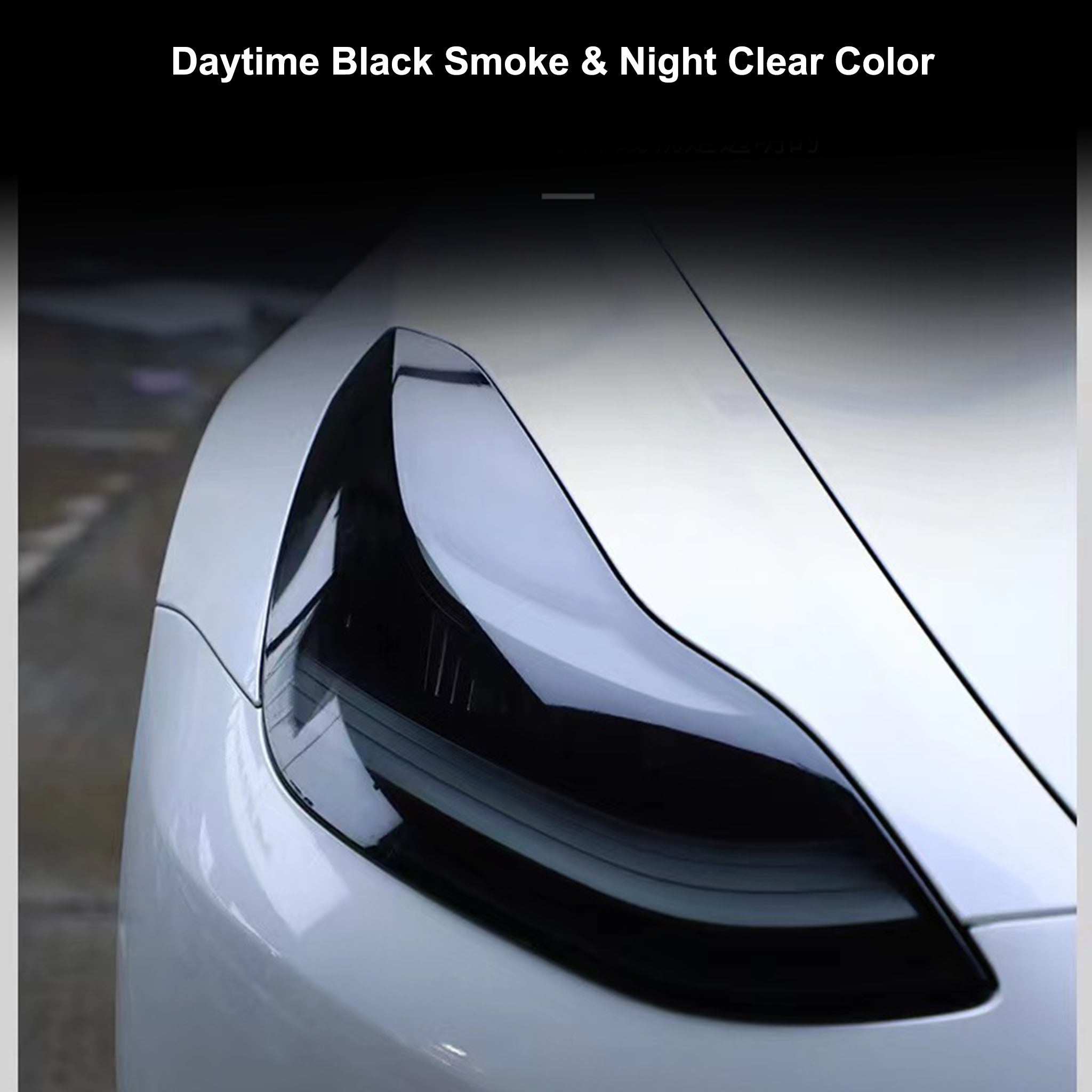 Für Tesla Model 3 Y 2017-2023 TPU Geschwärzter Scheinwerfer Rücklicht  Nebelscheinwerfer Schutzfolie Modifikation Schwarz Farbwechsel Filme